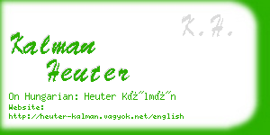 kalman heuter business card